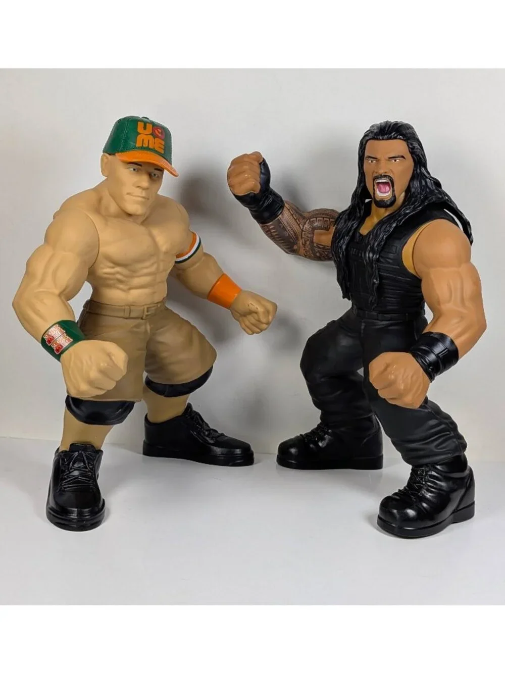 WWE 3-count Crushers Set Mattel John Cena Roman Reigns Talking Lot Wrestling